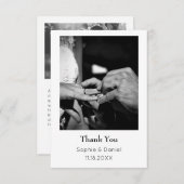 Elegante bruiloft dank u kaart | Gepersonaliseerd (Voorkant / Achterkant)