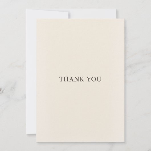 Elegante bruiloft Dank u kaart plat Dank u kaart (Achterkant)