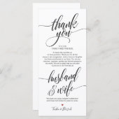 Elegante bruiloft Dank u plaats instelling Kaart (Voorkant / Achterkant)