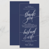 Elegante bruiloft Dank u plaats instelling Kaart (Voorkant / Achterkant)