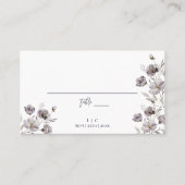 Elegante bruiloft dark navy waterverf dank u plaatskaartje (Voorkant)