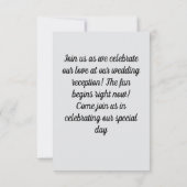 Elegante bruiloft decoratief lijst kaart (Achterkant)