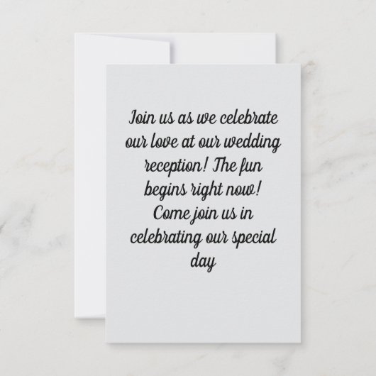 Elegante bruiloft decoratief lijst kaart (Achterkant)