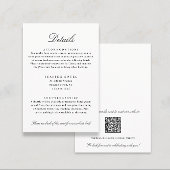 Elegante bruiloft Details Hotel Info QR code Informatiekaartje