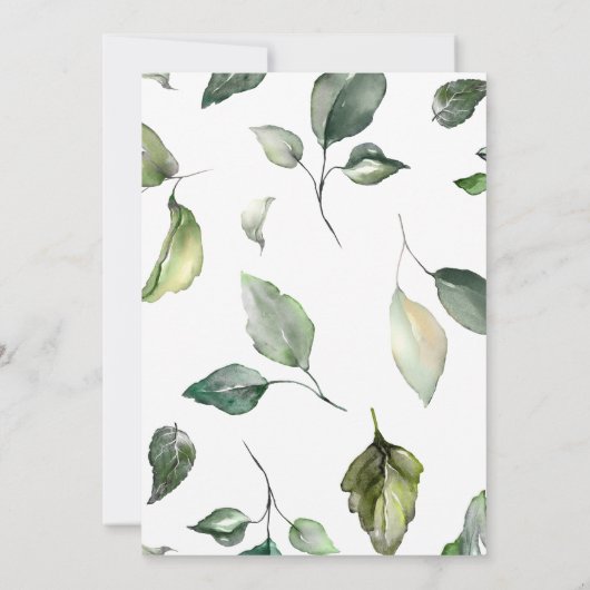 Elegante bruiloft Details Kaart. Kaart (Achterkant)