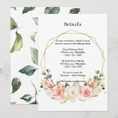 Elegante bruiloft Details Kaart. Kaart (Voorkant / Achterkant)