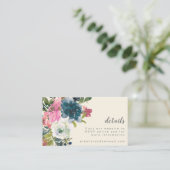 Elegante bruiloft details Waterverf RSVP website Informatiekaartje (Staand voorkant)