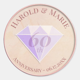 Elegante Bruiloft Diamant Edelsteen Ronde Sticker