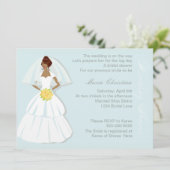 Elegante bruiloft douche uitnodiging (Staand voorkant)