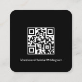 Elegante Bruiloft Duidelijke Eenvoudige QR Code Informatiekaartje (Achterkant)