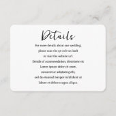 Elegante Bruiloft Duidelijke Eenvoudige QR Code Informatiekaartje (Voorkant)