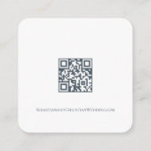 Elegante Bruiloft Duidelijke Eenvoudige QR Code Informatiekaartje (Achterkant)