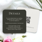 Elegante Bruiloft Duidelijke Eenvoudige QR Code Informatiekaartje