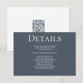 Elegante Bruiloft Duidelijke Eenvoudige QR Code Informatiekaartje