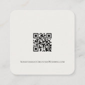 Elegante Bruiloft Duidelijke Eenvoudige QR Code Informatiekaartje (Achterkant)