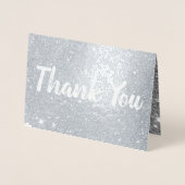 Elegante bruiloft Echte Folie Bedankt Card Folie Kaarten (Voorkant)