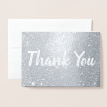 Elegante bruiloft Echte Folie Bedankt Card