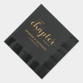 Elegante bruiloft Een nieuw hoofdstuk begint Folie Servetten (Rechts)