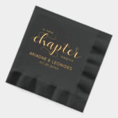 Elegante bruiloft Een nieuw hoofdstuk begint Folie Servetten (Links)