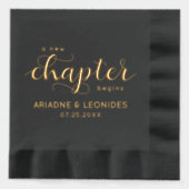 Elegante bruiloft Een nieuw hoofdstuk begint Folie Servetten (Voorkant)