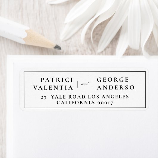 Elegante bruiloft envelop retour adreslabels etiket (Insitu)