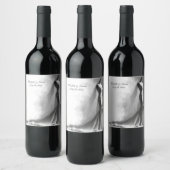 Elegante bruiloft eten & Drink Label Set – Romanti Wijn Etiket (Flessen)