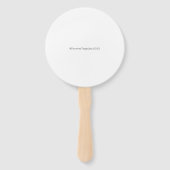 Elegante bruiloft fans | Gepersonaliseerde huwelij Handwaaier (Achterkant)