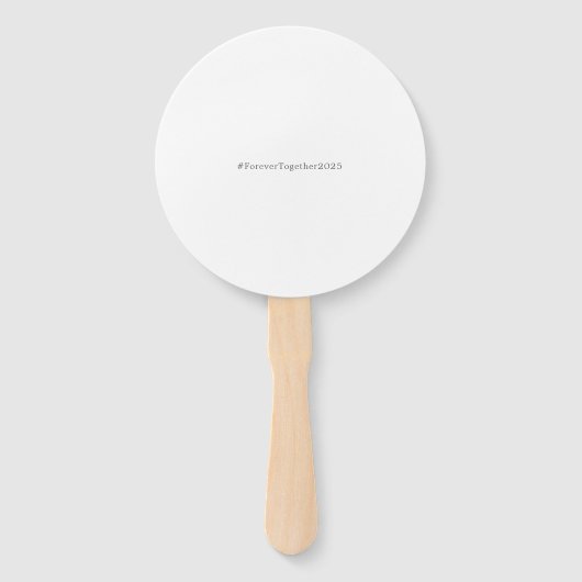 Elegante bruiloft fans | Gepersonaliseerde huwelij Handwaaier (Achterkant)