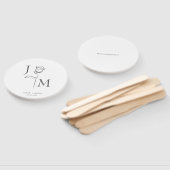 Elegante bruiloft fans | Gepersonaliseerde huwelij Handwaaier (Niet-gemonteerd)