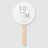 Elegante bruiloft fans | Gepersonaliseerde huwelij Handwaaier (Voorkant)