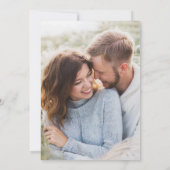 Elegante bruiloft faux vellum overlay foto monogra kaart (Achterkant)