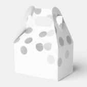 Elegante bruiloft Faux Zilveren Folie Glitter Ligh Bedankdoosjes (Achterkant)