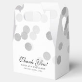 Elegante bruiloft Faux Zilveren Folie Glitter Ligh Bedankdoosjes (Geopend)
