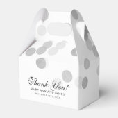 Elegante bruiloft Faux Zilveren Folie Glitter Ligh Bedankdoosjes (Voorkant Zijde)