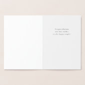 Elegante bruiloft felicitatie kaart (Binnen)