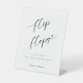 Elegante bruiloft flip flop dansende voeten reclamebord met voetstuk (Voorkant)