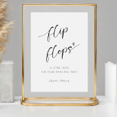Elegante bruiloft flip flop dansende voeten reclamebord met voetstuk