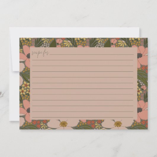 Elegante Bruiloft Flower Shower Receptkaart Bedankkaart (Voorkant)