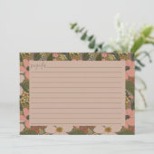 Elegante Bruiloft Flower Shower Receptkaart Bedankkaart (Staand voorkant)