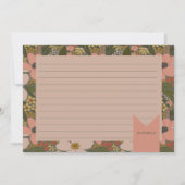 Elegante Bruiloft Flower Shower Receptkaart Bedankkaart (Achterkant)