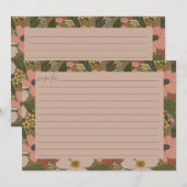 Elegante Bruiloft Flower Shower Receptkaart Bedankkaart (Voorkant / Achterkant)