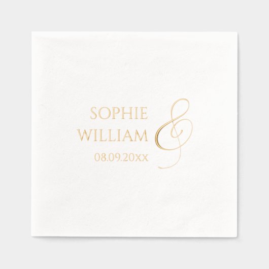 Elegante bruiloft Folie servetten (Voorkant)