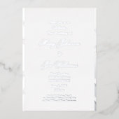 Elegante Bruiloft Folie Uitnodiging (Voorkant)