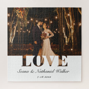 Elegante bruiloft foto aandenken legpuzzel