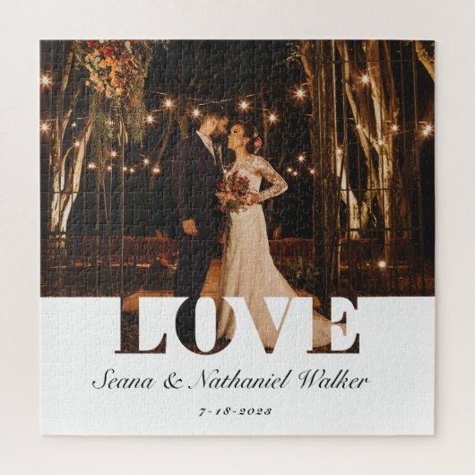 Elegante bruiloft foto aandenken legpuzzel (Verticaal)