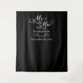 Elegante bruiloft foto achtergrond wandkleed (Voorkant)