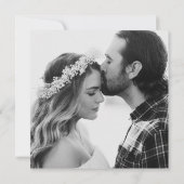 Elegante bruiloft foto dankbaarheid bedankkaart (Achterkant)