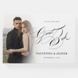 Elegante bruiloft foto display gastenboek