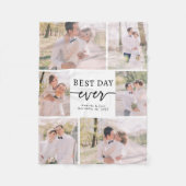 Elegante bruiloft foto fleece deken (Voorkant)