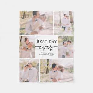 Elegante bruiloft foto fleece deken